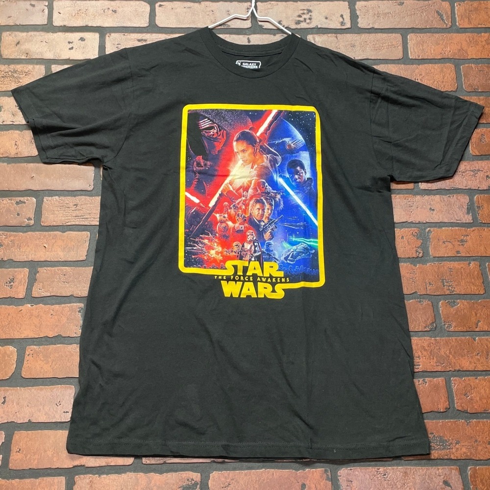 Star Wars‎ The Force Awakens Graphic T-Shirt Black XL 100% Cotton Premier Dates
